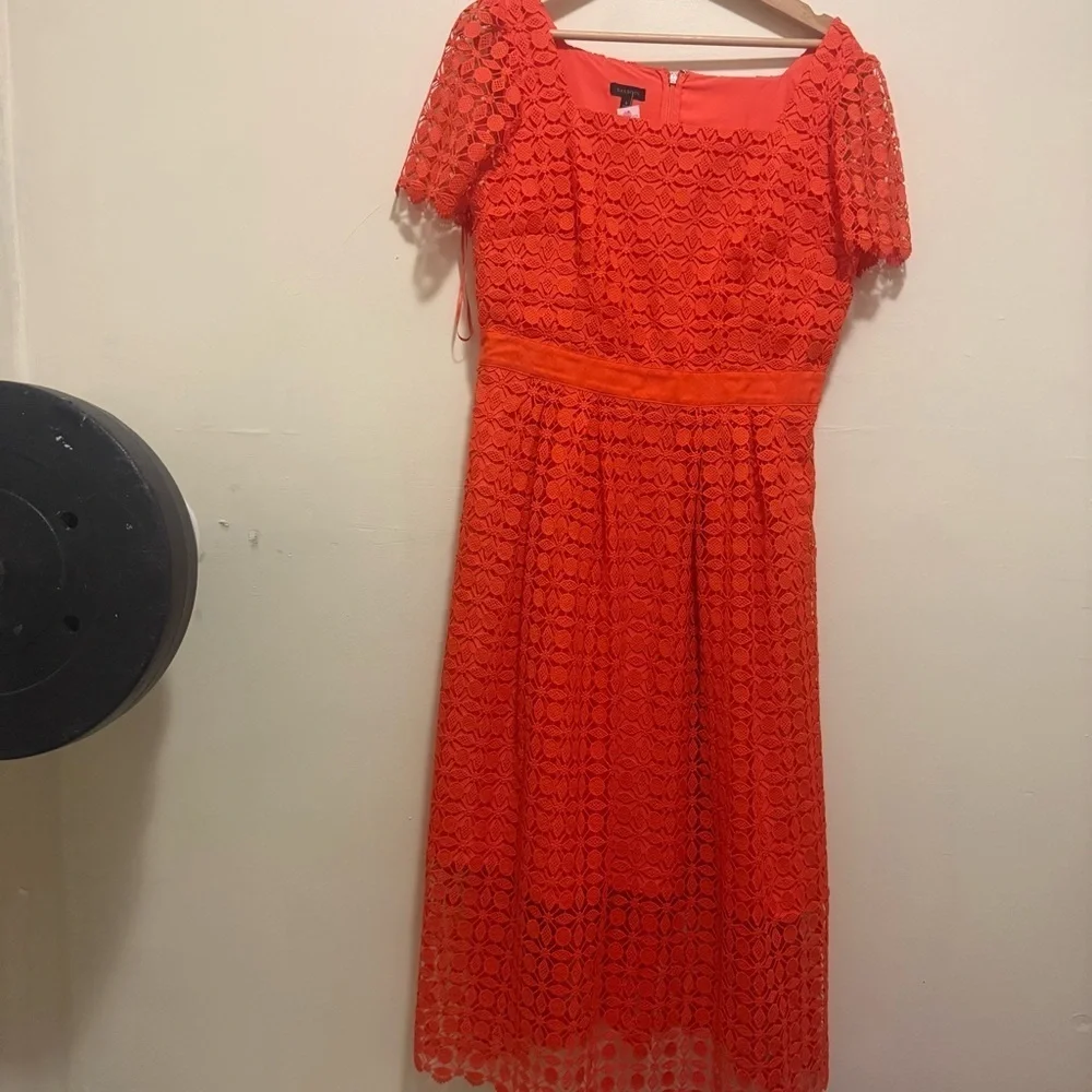 Talbots Lace Fit & Flare Midi Dress